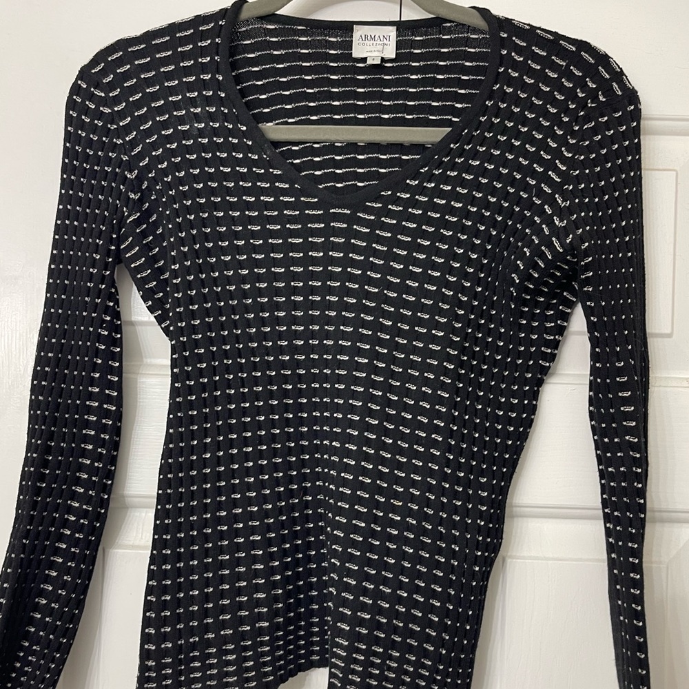 Armani Collezioni | Black and white sweater
